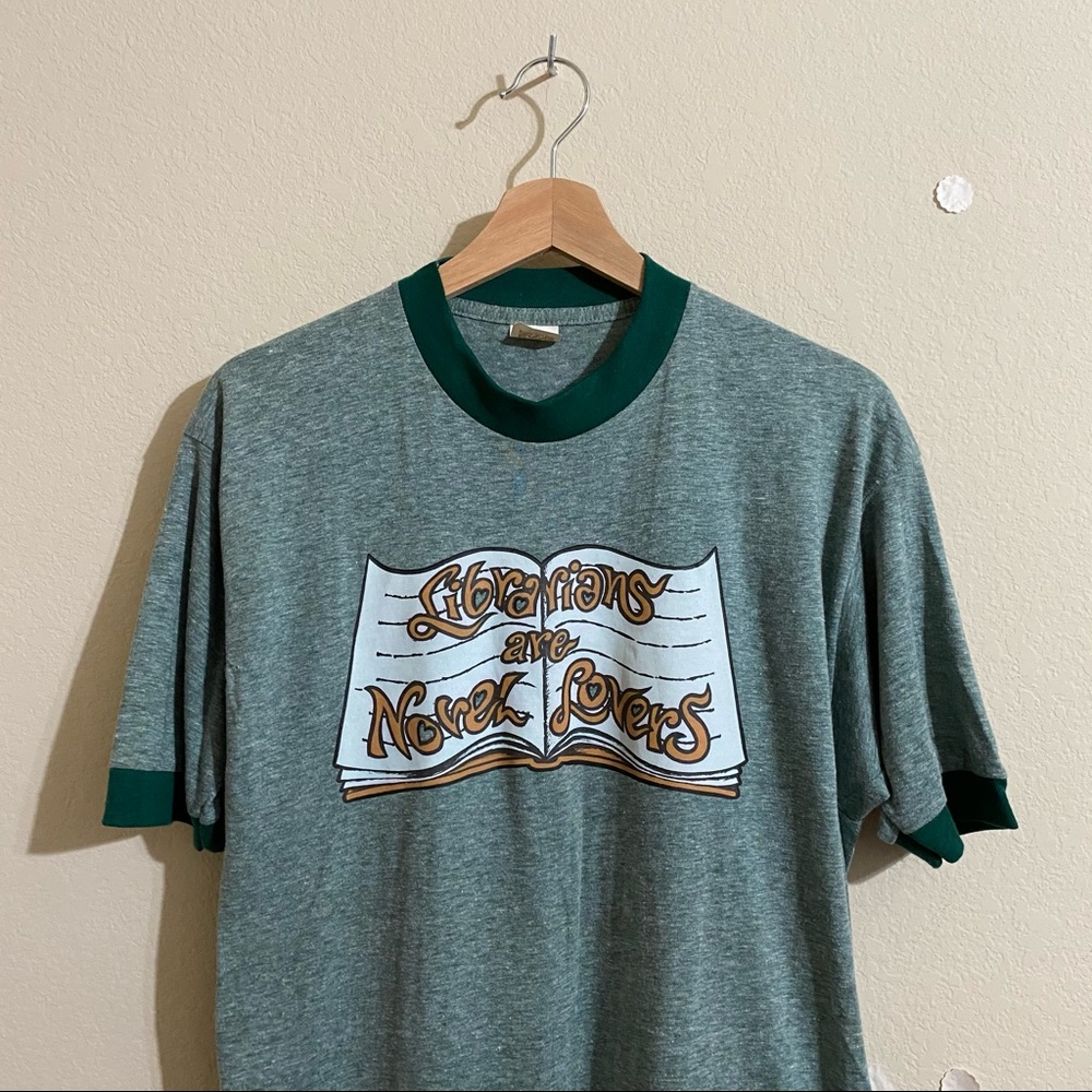 Vintage- 70s 80s Librarians Are Novel Lovers Shirt View 2